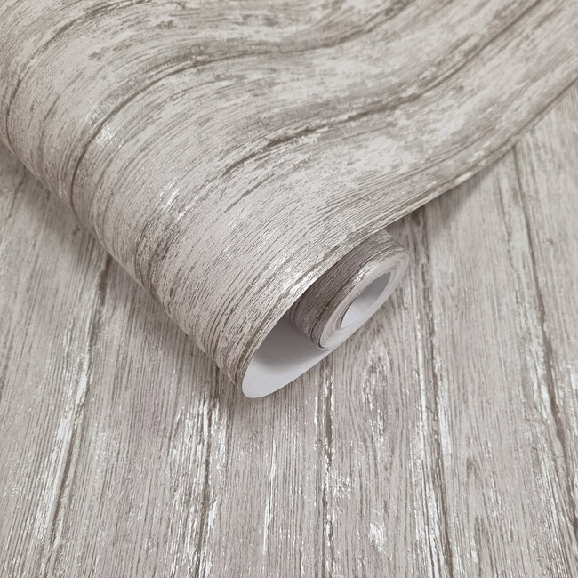 Dutch Wallcoverings Dutch Wallcoverings - FC Textura- Sapele Grey - Vliesbehang - 10m x 53cm - 66151