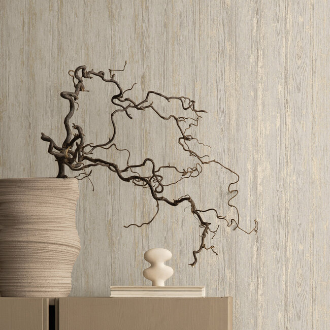 Dutch Wallcoverings Dutch Wallcoverings - FC Textura- Sapele Dove - Vliesbehang - 10m x 53cm - 66152