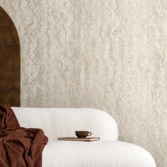 Dutch Wallcoverings Dutch Wallcoverings - FC Textura- Tinos Dove - Vliesbehang - 10m x 53cm - 66162