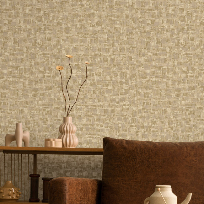 Dutch Wallcoverings Dutch Wallcoverings - FC Textura- Valora Beige - Vliesbehang - 10m x 53cm - 66192