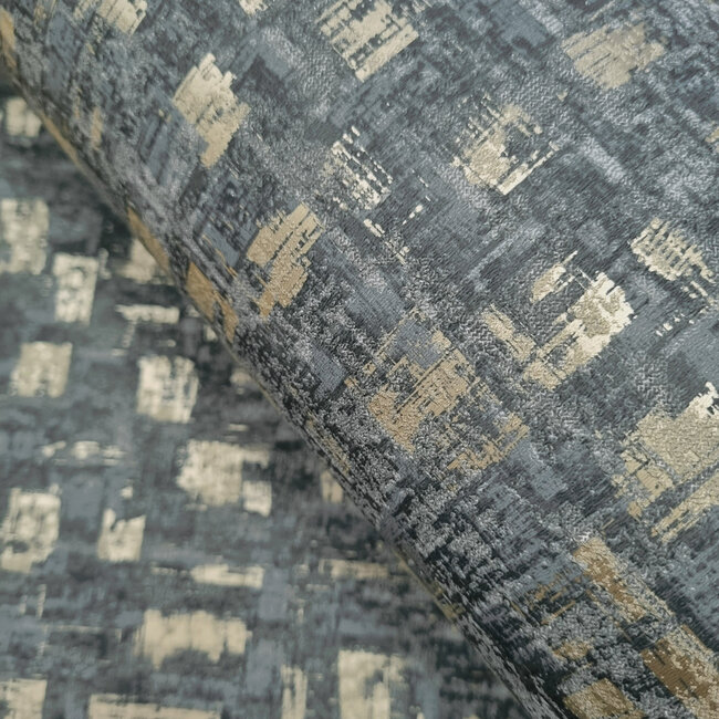 Dutch Wallcoverings Dutch Wallcoverings - FC Textura- Valora Blue - Vliesbehang - 10m x 53cm - 66193