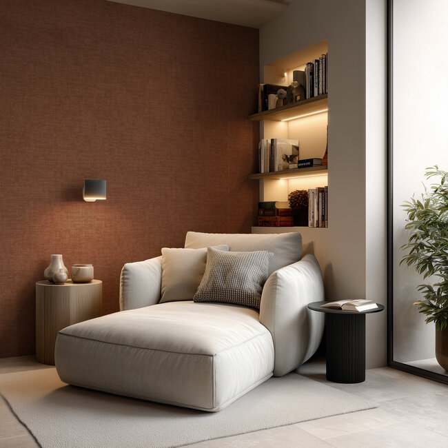 Dutch Wallcoverings Vliesbehang - Linen & Textures - uni terra - VT10033