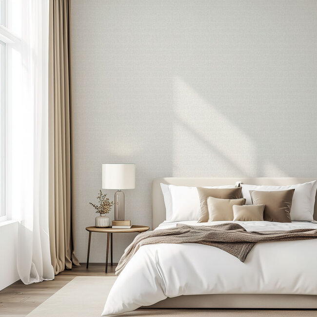 Dutch Wallcoverings Dutch Wallcoverings - Serenity - uni Winter White - Vliesbehang - 10m x 53cm - SY27500