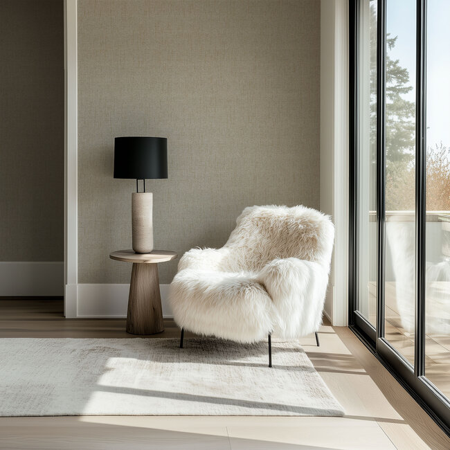 Dutch Wallcoverings Dutch Wallcoverings - Serenity - uni Taupe - Vliesbehang - 10m x 53cm - SY27504