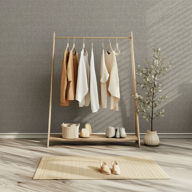 Dutch Wallcoverings Dutch Wallcoverings - Serenity - uni Oyster Grey - Vliesbehang - 10m x 53cm - SY27505