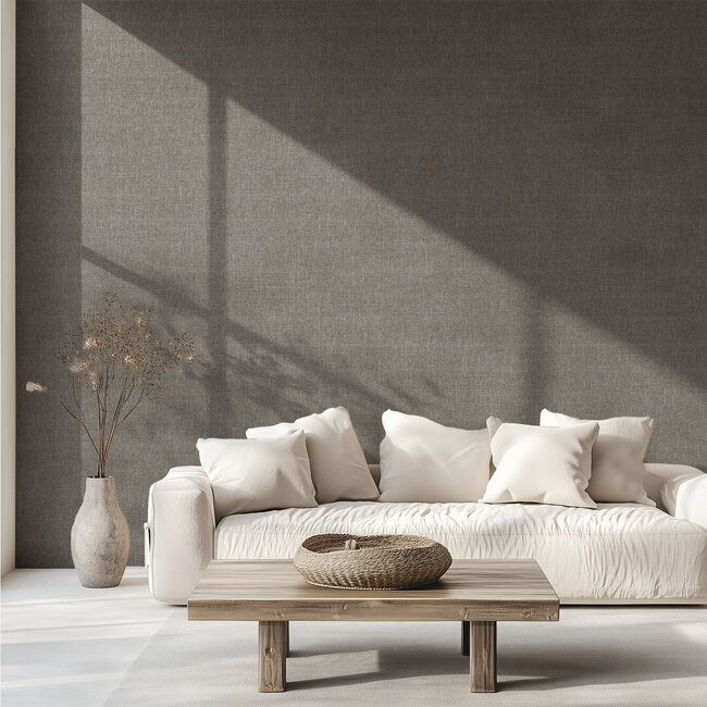Dutch Wallcoverings Dutch Wallcoverings - Serenity - uni Warm Grey - Vliesbehang - 10m x 53cm - SY27506