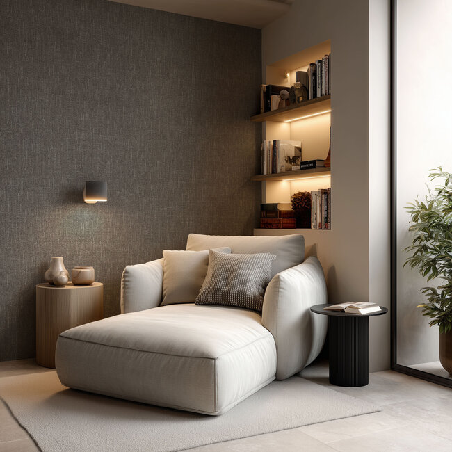 Dutch Wallcoverings Dutch Wallcoverings - Serenity - uni Antracite - Vliesbehang - 10m x 53cm - SY27507