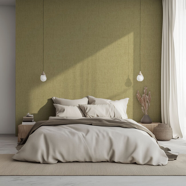 Dutch Wallcoverings Dutch Wallcoverings - Serenity - uni Misty Yellow - Vliesbehang - 10m x 53cm - SY27512