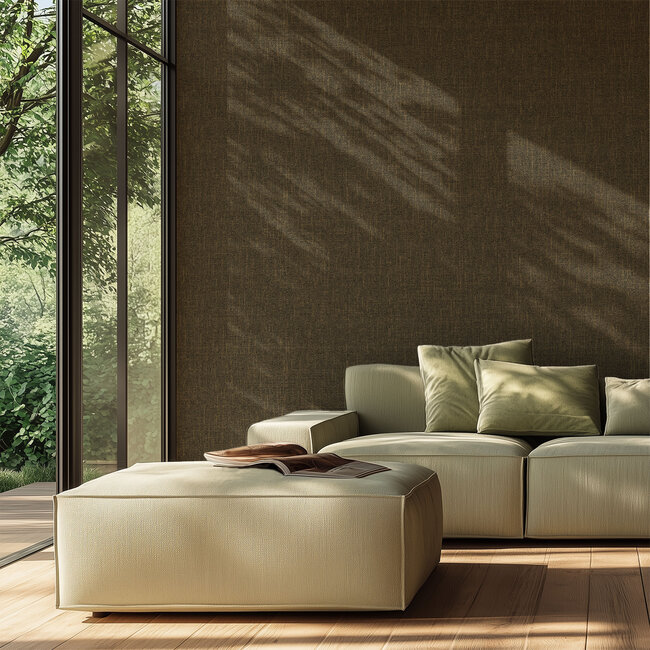 Dutch Wallcoverings Dutch Wallcoverings - Serenity - uni Chocolat Brown - Vliesbehang - 10m x 53cm - SY27514