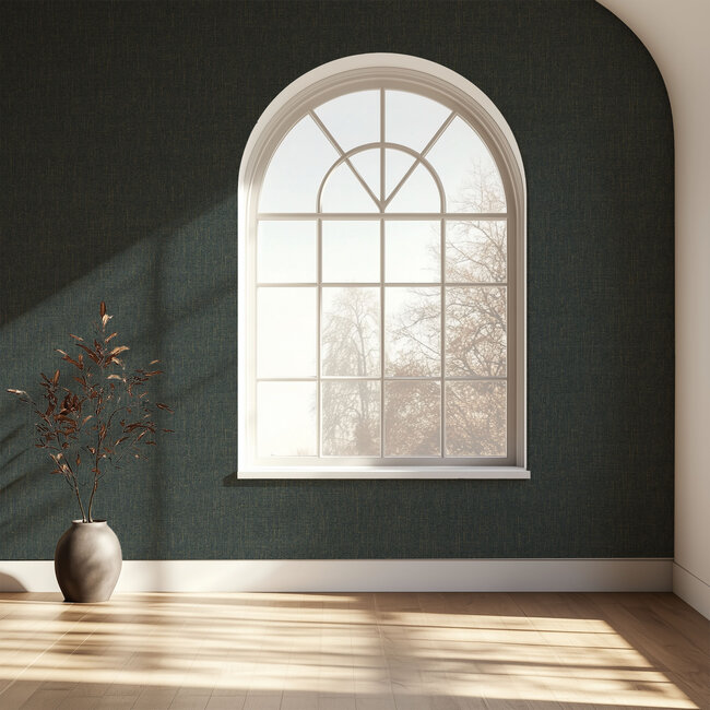 Dutch Wallcoverings Dutch Wallcoverings - Serenity - uni Dark Sea Green - Vliesbehang - 10m x 53cm - SY27515