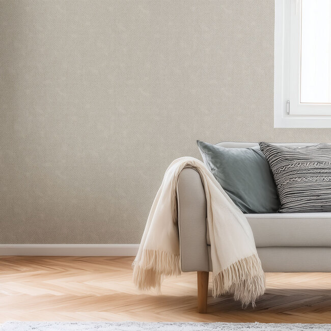 Dutch Wallcoverings Dutch Wallcoverings - Serenity - Design Warm Beige - Vliesbehang - 10m x 53cm - SY27522