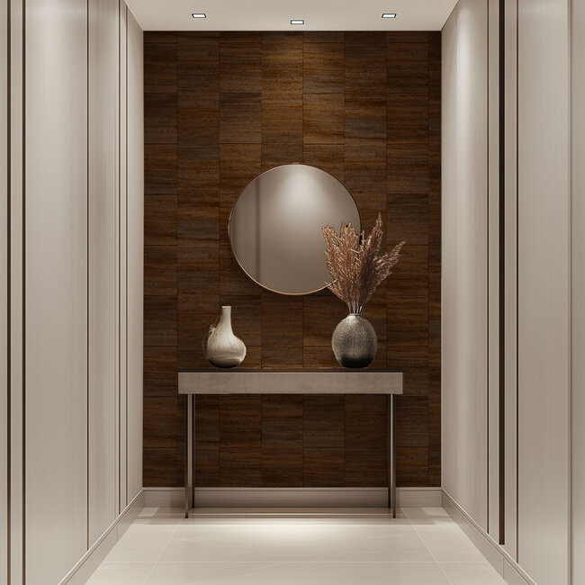 Dutch Wallcoverings Dutch Wallcoverings - Serenity - Squares Terracotta - Vliesbehang - 10m x 53cm - SY27535