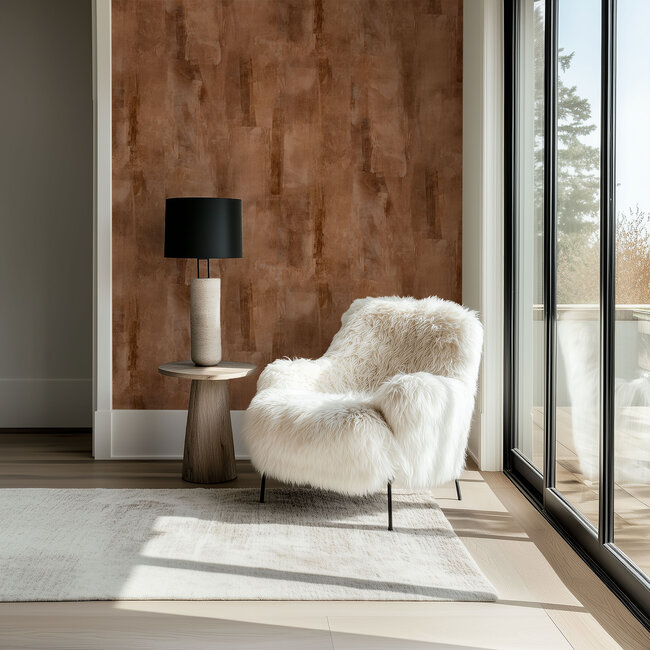 Dutch Wallcoverings Dutch Wallcoverings - Serenity - Concrete Terracotta - Vliesbehang - 10m x 53cm - SY27543