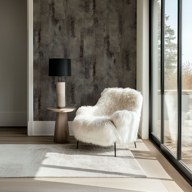 Dutch Wallcoverings Dutch Wallcoverings - Serenity - Concrete Antracite - Vliesbehang - 10m x 53cm - SY27545