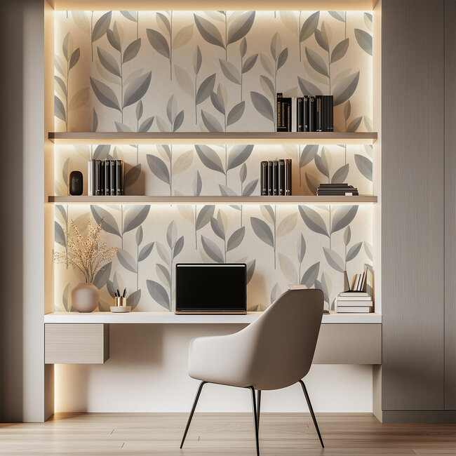 Dutch Wallcoverings Dutch Wallcoverings - Serenity - Smooth Greige - Vliesbehang - 10m x 53cm - SY27550