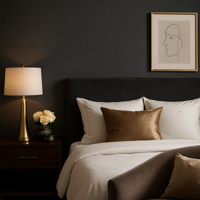 Zwart behang stijlvol toegepast: elegant zonder zwaar te worden