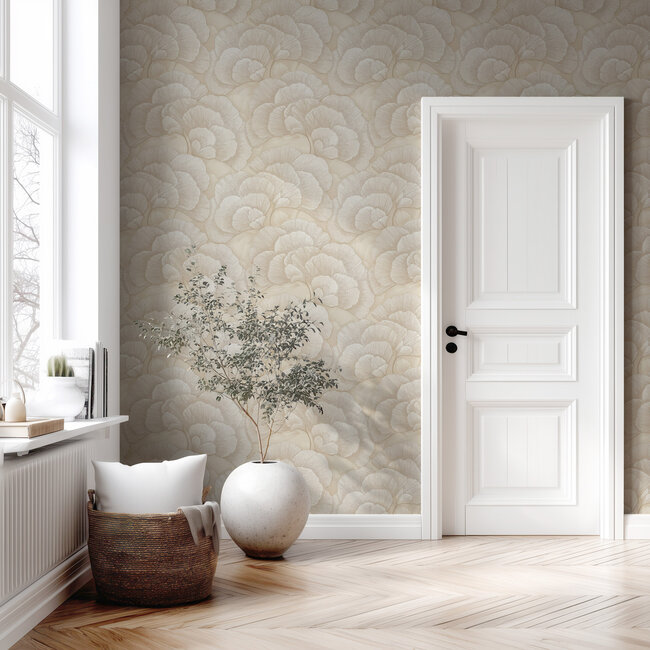 Dutch Wallcoverings Dutch Wallcoverings - Renaissance - Blossom Beige/creme- Vliesbehang - 10m x 53cm - RE521012