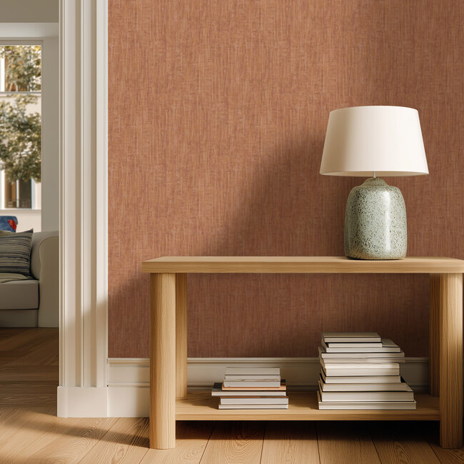 Dutch Wallcoverings Dutch Wallcoverings - Renaissance - Basket Weave Coral - Vliesbehang - 10m x 53cm - RE521026
