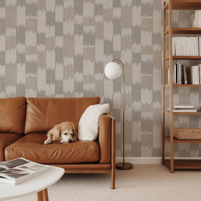 Dutch Wallcoverings Dutch Wallcoverings - Renaissance - Textured Loom Beige  - Vliesbehang - 10m x 53cm - RE521033