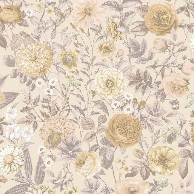 Dutch First Class Dutch First Class - Silva Essence - Silva Essence Velvet Bloom creme - Vliesbehang - 10m x 53cm - 21100