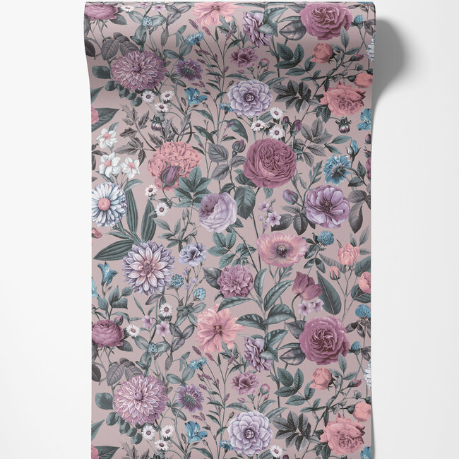 Dutch First Class Dutch First Class - Silva Essence - Silva Essence Velvet Bloom roze - Vliesbehang - 10m x 53cm - 21103