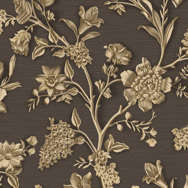 Dutch First Class Dutch First Class - Silva Essence - Silva Essence Cerlia bruin/goud - Vliesbehang - 10m x 53cm - 21120