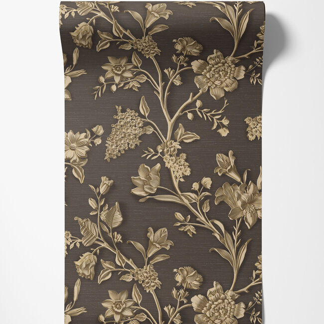 Dutch First Class Dutch First Class - Silva Essence - Silva Essence Cerlia bruin/goud - Vliesbehang - 10m x 53cm - 21120