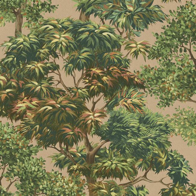 Dutch First Class Dutch First Class - Silva Essence - Silva Essence Sylva beige/groen - Vliesbehang - 10m x 53cm - 21133