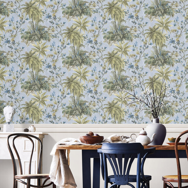 Dutch First Class Dutch First Class - Silva Essence - Silva Essence Tropis blauw/groen - Vliesbehang - 10m x 53cm - 21156
