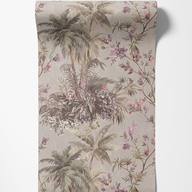 Dutch First Class Dutch First Class - Silva Essence - Silva Essence Tropis beige/roze - Vliesbehang - 10m x 53cm - 21157