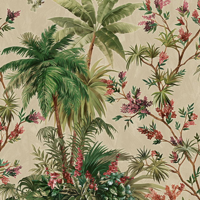 Dutch First Class Dutch First Class - Silva Essence - Silva Essence Tropis beige/groen - Vliesbehang - 10m x 53cm - 21159