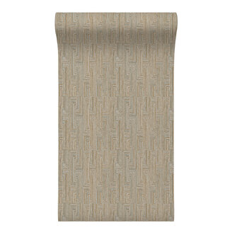 Dutch Wallcoverings Dutch Wallcoverings - Santa Fé Retro string Motif Gold - SA524015 Dutch Wallcoverings Dutch Wallcoverings - Santa Fé Retro string Motif Gold - SA524015