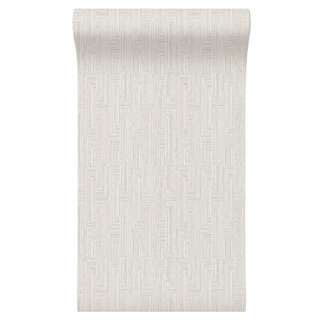 Dutch Wallcoverings Dutch Wallcoverings - Santa Fé Retro string Motif Taupe - Vliesbehang - 10m x 53cm - SA524011