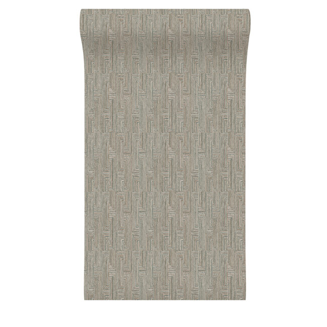 Dutch Wallcoverings Dutch Wallcoverings - Santa Fé Retro string Motif Blue - Vliesbehang - 10m x 53cm - SA524014