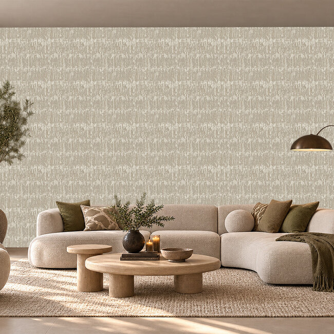 Dutch Wallcoverings Dutch Wallcoverings - Santa Fé Natural slate Antique Gold - Vliesbehang - 10m x 53cm - SA524035