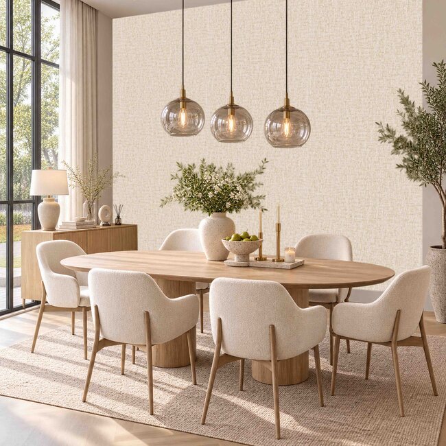 Dutch Wallcoverings Dutch Wallcoverings - Santa Fé Engraved Beige - Vliesbehang - 10m x 53cm - SA524022