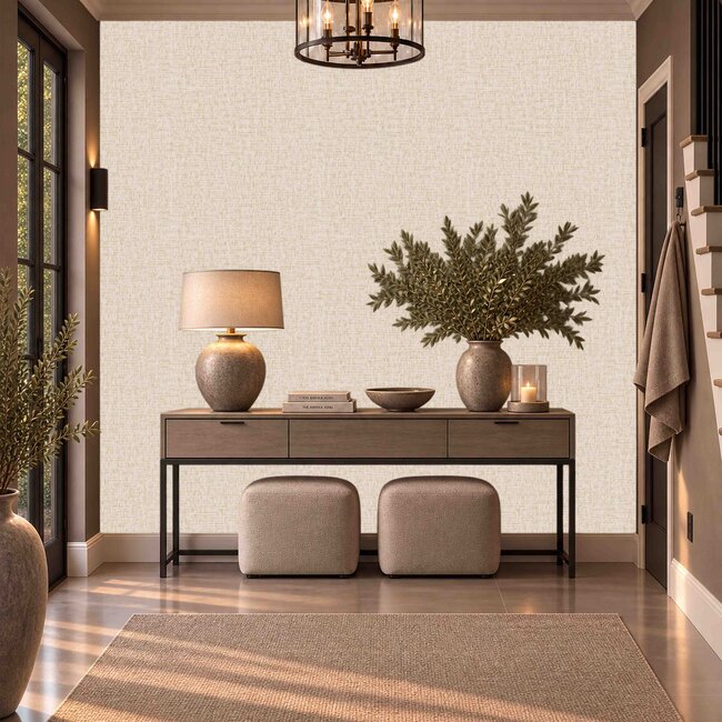 Dutch Wallcoverings Dutch Wallcoverings - Santa Fé Engraved Beige - Vliesbehang - 10m x 53cm - SA524022