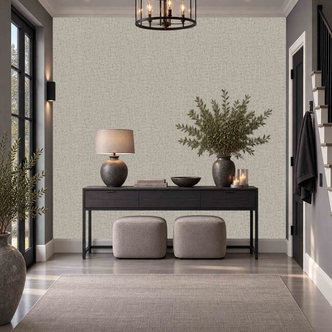 Dutch Wallcoverings Dutch Wallcoverings - Santa Fé Engraved Taupe - Vliesbehang - 10m x 53cm - SA524023