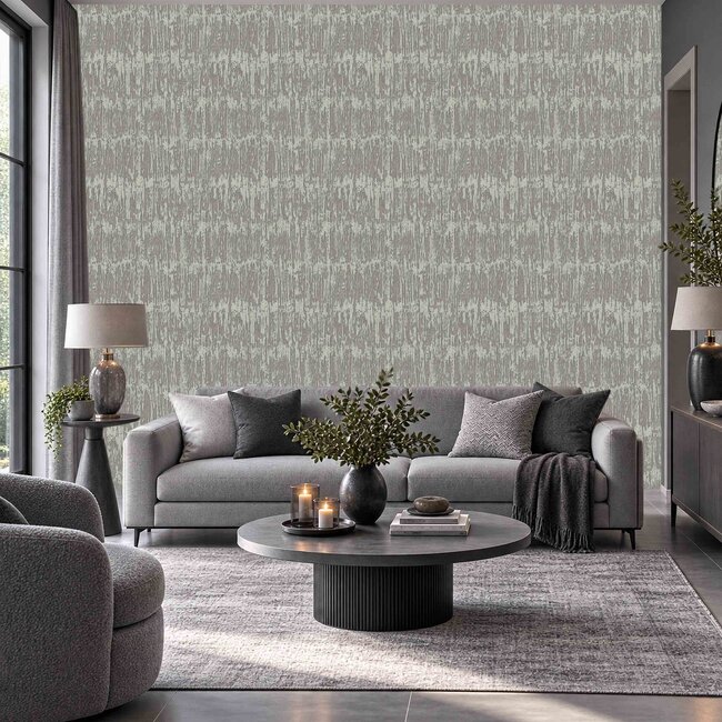 Dutch Wallcoverings Dutch Wallcoverings - Santa Fé Natural slate Mink - Vliesbehang - 10m x 53cm - SA524034