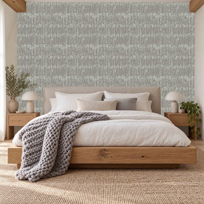 Dutch Wallcoverings Dutch Wallcoverings - Santa Fé Natural slate Mink - Vliesbehang - 10m x 53cm - SA524034