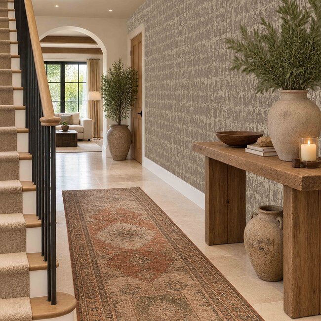Dutch Wallcoverings Dutch Wallcoverings - Santa Fé Natural slate Bronze - Vliesbehang - 10m x 53cm - SA524036