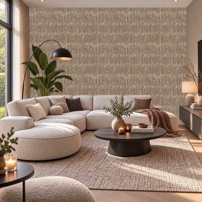 Dutch Wallcoverings Dutch Wallcoverings - Santa Fé Natural slate Bronze - Vliesbehang - 10m x 53cm - SA524036