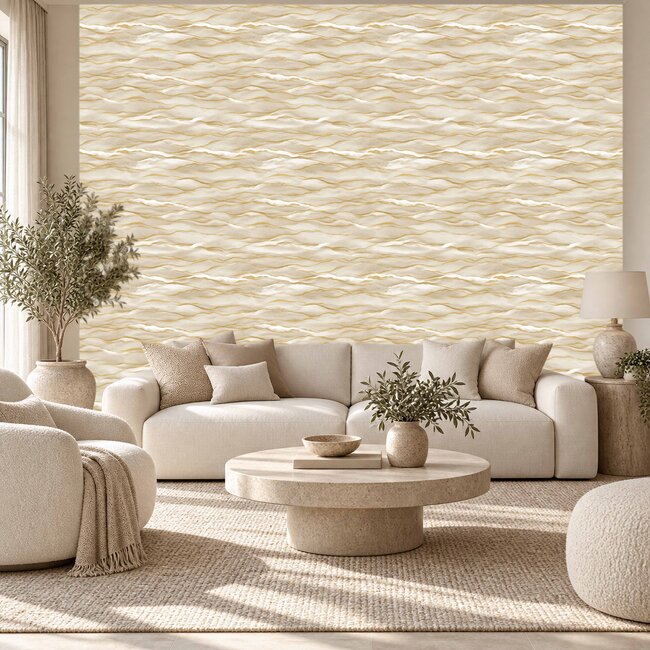 Dutch Wallcoverings Dutch Wallcoverings - Santa Fé Desert Sands Gold - Vliesbehang - 10m x 53cm - SA524042