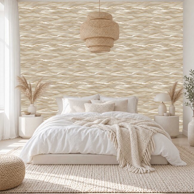 Dutch Wallcoverings Dutch Wallcoverings - Santa Fé Desert Sands Gold - Vliesbehang - 10m x 53cm - SA524042