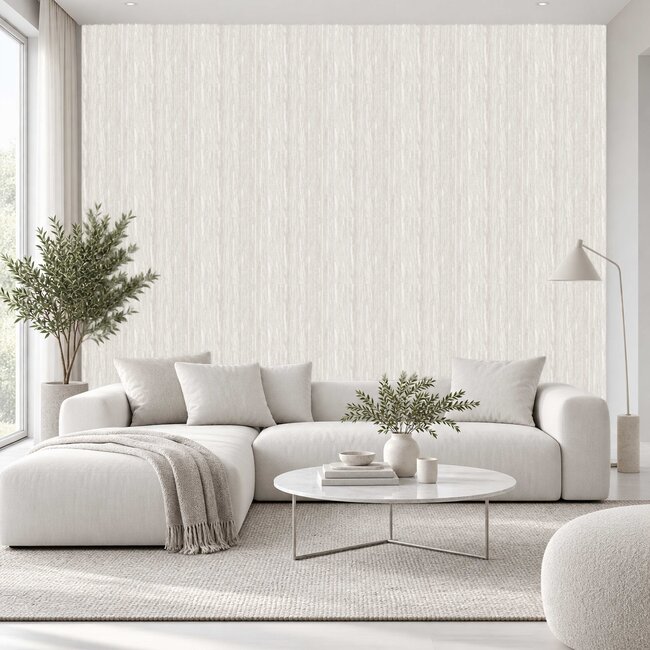 Dutch Wallcoverings Dutch Wallcoverings - Santa Fé Wood Grain Off White - Vliesbehang - 10m x 53cm - SA524061
