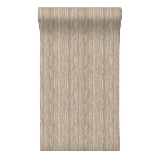 Dutch Wallcoverings Dutch Wallcoverings - Santa Fé Wood Grain Antique Gold - Vliesbehang - 10m x 53cm - SA524064