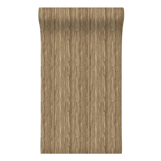 Dutch Wallcoverings Dutch Wallcoverings - Santa Fé Wood Grain Bronze - Vliesbehang - 10m x 53cm - SA524066