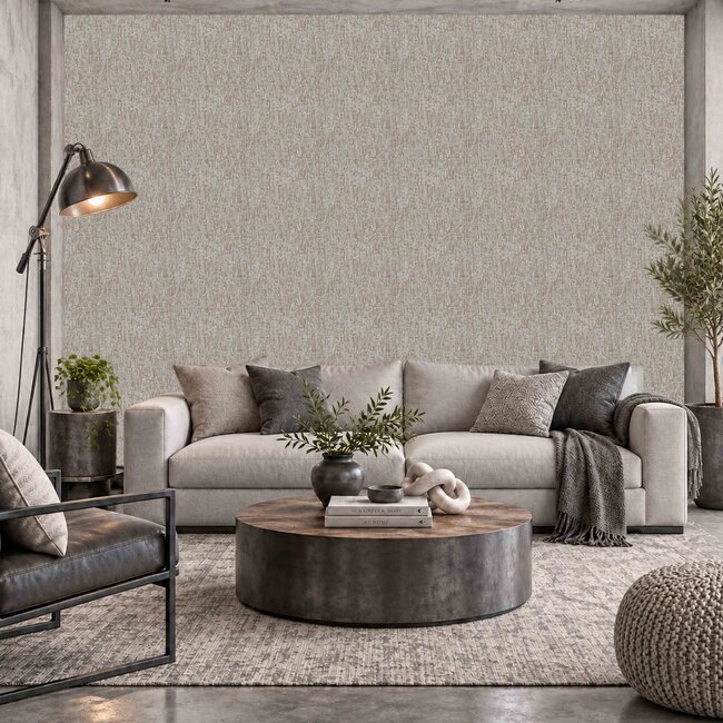 Dutch Wallcoverings Dutch Wallcoverings - Santa Fé Concrete Taupe - Vliesbehang - 10m x 53cm - SA524074