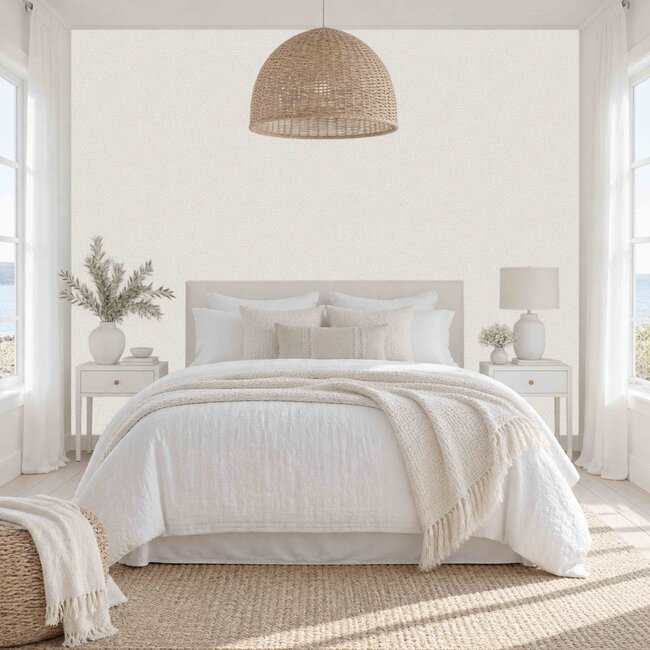 Dutch Wallcoverings Dutch Wallcoverings - Santa Fé Basket Weave Off White - Vliesbehang - 10m x 53cm - SA524091
