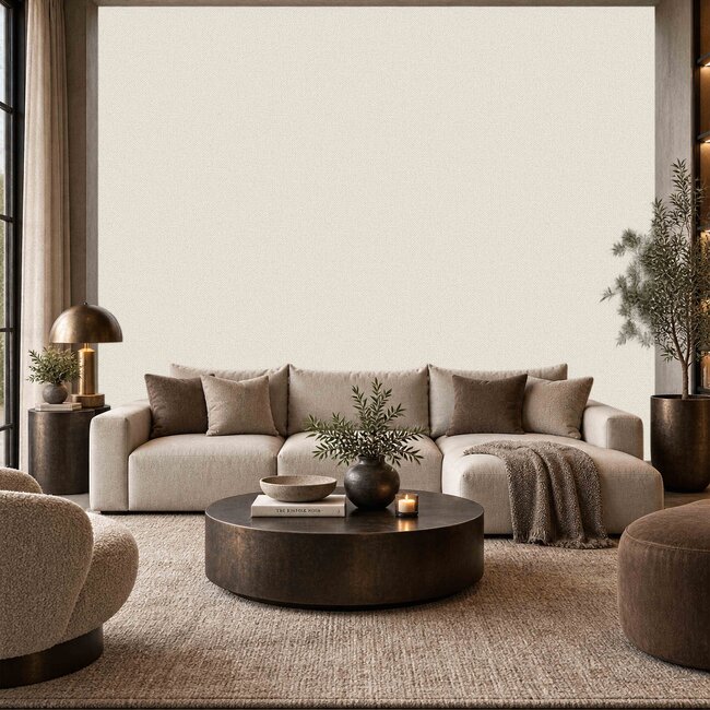 Dutch Wallcoverings Dutch Wallcoverings - Santa Fé Basket Weave Beige - Vliesbehang - 10m x 53cm - SA524092